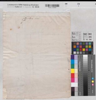 Wocklum (Balve) Schloß Fundamentskizze Ende 18.Jh. o.M. 33,5 x 43 Skizze Landsberg-Velen Nr. 619a