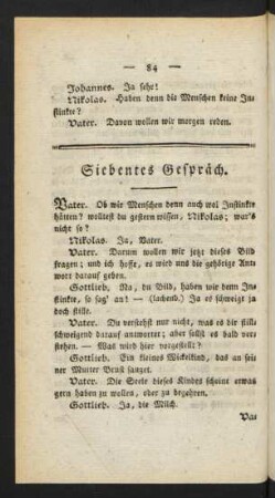 Siebentes Gespräch