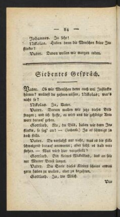 Siebentes Gespräch