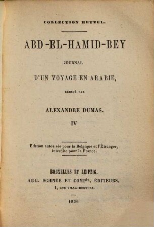 Ald-el-Hamid-Bey : Journal d'un voyage en Arabie. 4