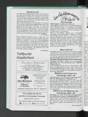 Treffpunkt Gastlichkeit...