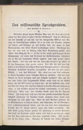 Das missionarische Sprachproblem