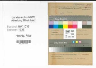 Entnazifizierung Fritz Hannig , geb. 24.10.1897 (Montagehelfer)