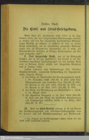 Drittes Buch. Die Civil- und Straf-Gesetzgebung