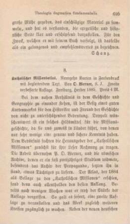 695-696 [Rezension] Katholischer Missions-Atlas