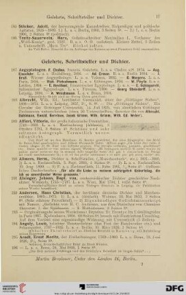 Gelehrte, Schriftsteller und Dichter (Nr. 187-419)