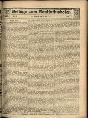 Zweite Ausgabe vom Sonntag, den 06. Juli 1913.