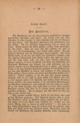 Sechstes Kapitel. Der Hausierer