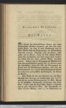 Dreizehnte Vorlesung. Die Sonne