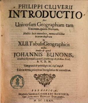 Introductio in universam Geographiam tam veterem, quam novam