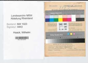 Entnazifizierung Wilhelm Haack , geb. 28.03.1900 (Apotheker)