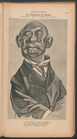 Sr. Gualterio G. Davis, director de la Oficina Meteorológica Argentina - [Caricatura] : De mi Guignol