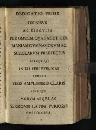 Dedicatio Prior Omnibvs ...
