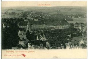 Freiberg. Schloss Freudenstein vom Petriturm gesehen