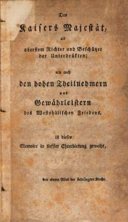 Historische Uebersicht der Religions-Beschwerden der Reformirten in der untern Pfalz