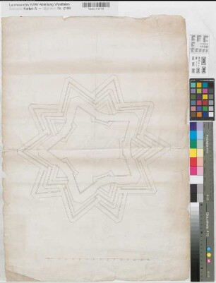 Münster (Münster) Zitadelle (Idealplan) 2.H. 17.Jh. 140 (Ruten) = 24,4 cm 68 x 47 Zeichnung KSM 753 w3