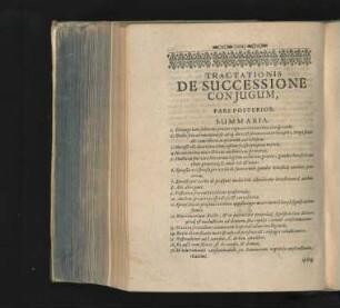 Tractationis De Successione Coniugum, Pars Posterior.