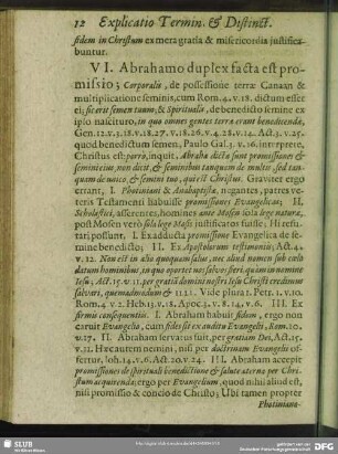 VI. Abrahamo duplex facta est promissio …