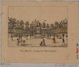Das Denkmal König Friedrich August I. von Sachsen (der Gerechte, 1750-1827) im Zwinger in Dresden