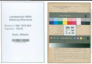 Entnazifizierung Wilhelm Koch , geb. 20.06.1899 (Schlosser)