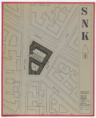 Blocksanierung Reuter Straße, Donau Straße, Pannierstraße, Sonnenallee, Berlin-Neukölln: Variante 1: Geschlossen Höfe mit Fußgängerbereichen, 4 Obergeschossen 1:500