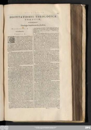 [IV.] Disputationes Theologicae Undecim, In Synopsi purioris Theologiae Professorum Leydensium.