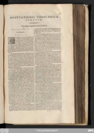 [IV.] Disputationes Theologicae Undecim, In Synopsi purioris Theologiae Professorum Leydensium.