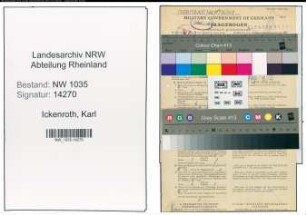 Entnazifizierung Karl Ickenroth , geb. 17.02.1900 (Kaufmaennischer Angestellter)
