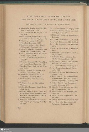 Bibliographie Erzgebirgischer Und Vogtländischer Mundartdichtung