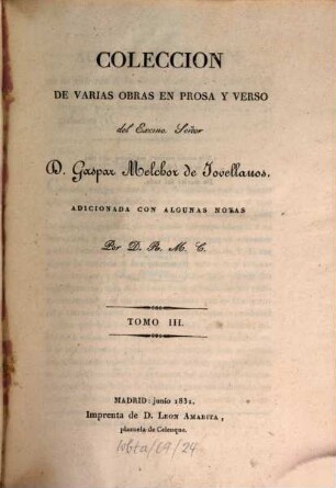 Colección de varias obras en prosa y verso, 3