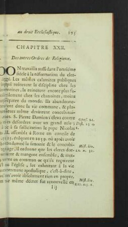 Chapitre XXII. Des autres Ordres de Religieux.