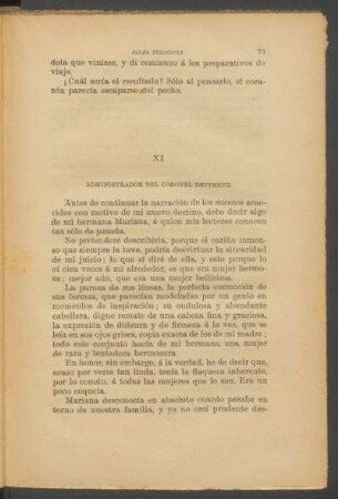 XI - Administrador del coronel Devereux