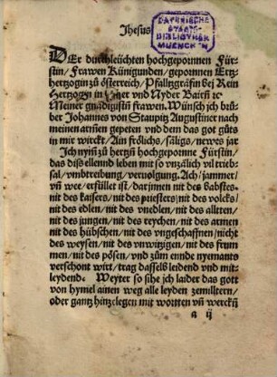Ain säligs newes jar : Von der lieb Gottes