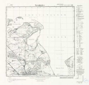 1846 Neuenkirchen Kr. Greifswald, Meßtischblatt (4cm - Karte)