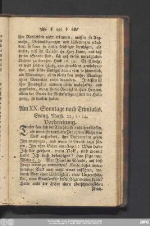 Am XX. Sonntage nach Trinitatis. Evang. 22, 1 - 14.