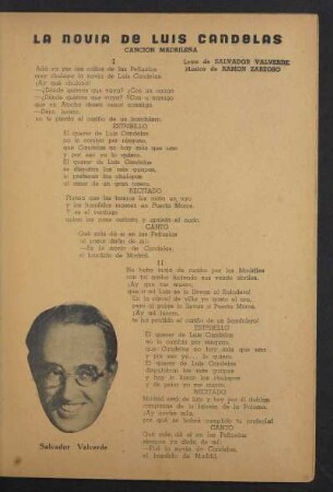 La novia de Luis Candelas : Canción madrileña