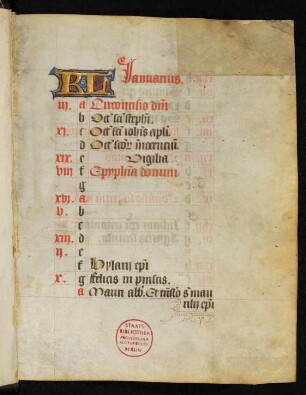 Kalendarium (Diözese Angers), lat.
