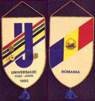 Ereigniswimpel zur Universiade in Kobe 1985