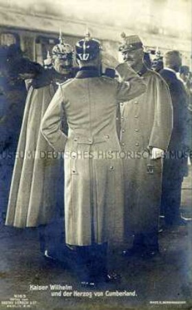 Wilhelm II. mit dem Herzog von Cumberland