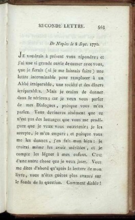 Seconde Lettre.