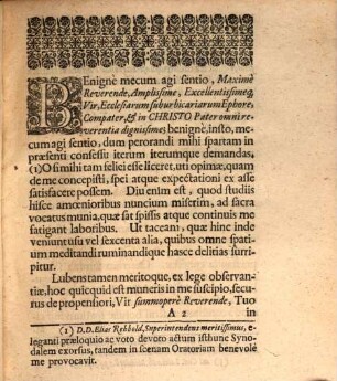 Dissertatio de Beneficiis atque Privilegiis Pastorum