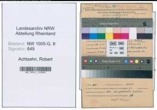 Entnazifizierung Robert Achtzehn , geb. 29.07.1903 (Firmeninhaber)