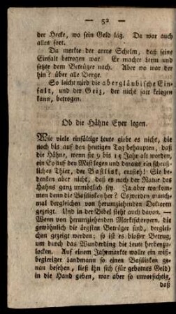 Ob die Hähne Eyer legen.