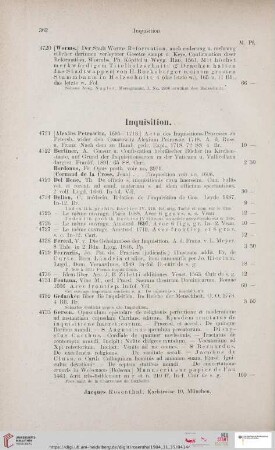 Inquisition (Nr. 4721 - 4755)