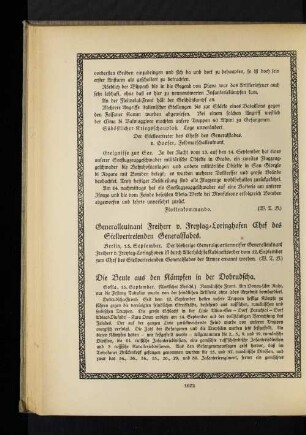 Generalleutnant Freiherr v. Freytag=Loringhofen Chef des Stellvertretenden Generalstabes.