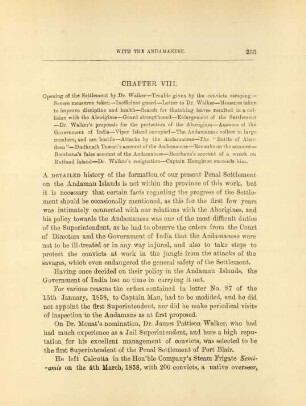 Chapter VIII. Opening of the settlement by Dr. Walker - ...