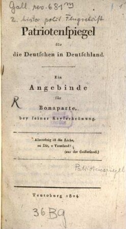 Patrioten-Spiegel für die Deutschen in Deutschland