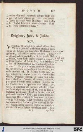 De Religione, Jure, et Justitia.