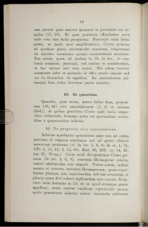 III. De quaestione