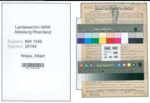 Entnazifizierung Albert Weiss , geb. 30.09.1907 (Architekt)